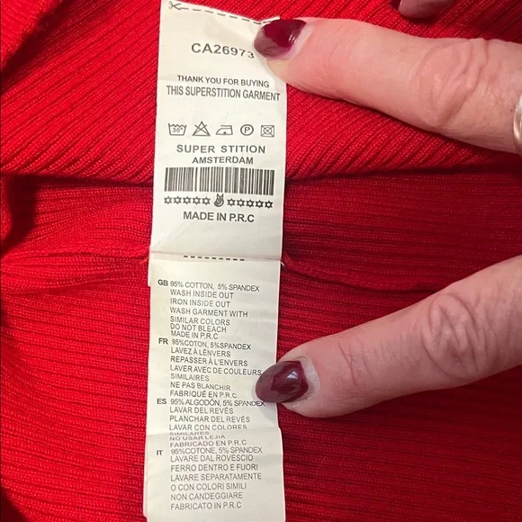 Women's Vibrant Red Cardigan - Picture 8 of 9